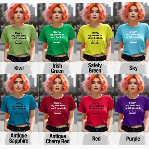 My weekend is all booked graphic adult tee shirt - Picture 3 of 5